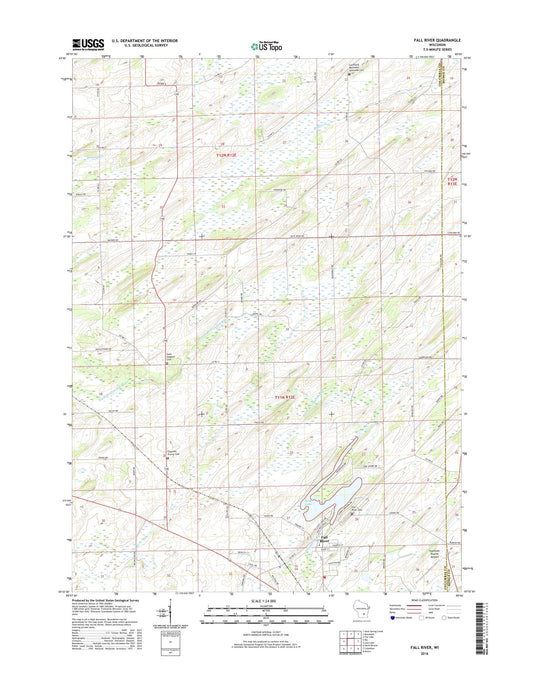 Fall River Wisconsin US Topo Map Image