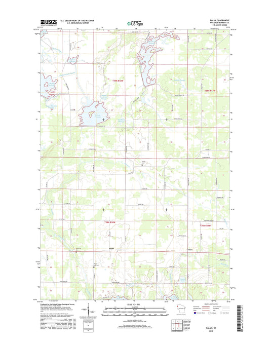 Falun Wisconsin US Topo Map Image
