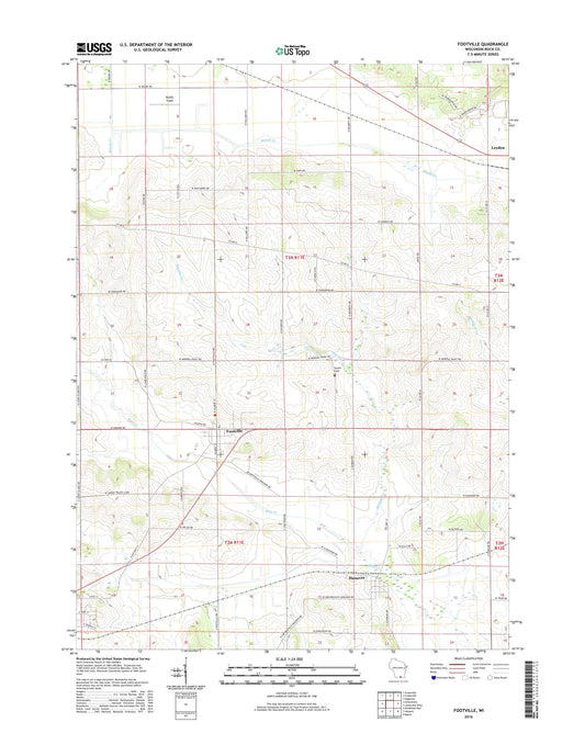 Footville Wisconsin US Topo Map Image