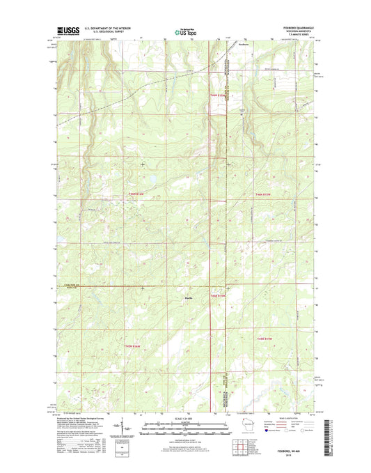 Foxboro Wisconsin US Topo Map Image