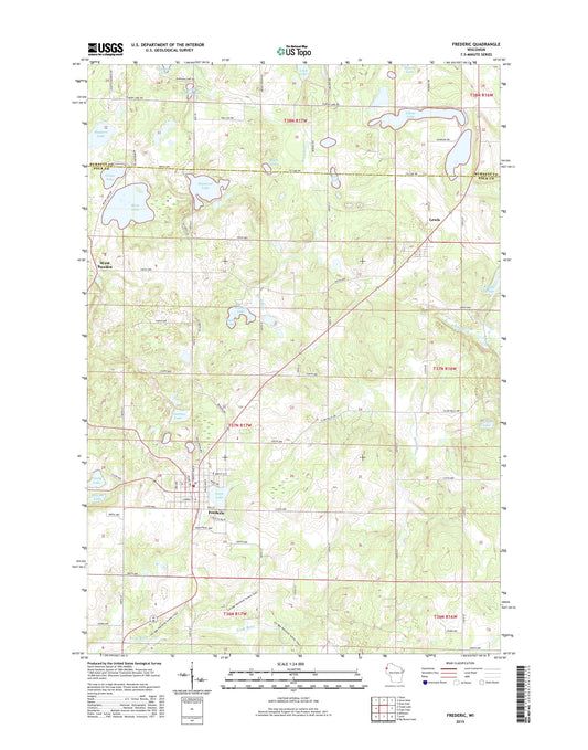 Frederic Wisconsin US Topo Map Image