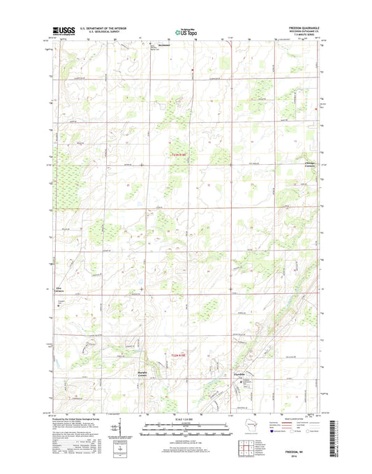 Freedom Wisconsin US Topo Map Image