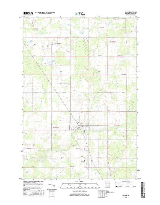 Gilman Wisconsin US Topo Map Image
