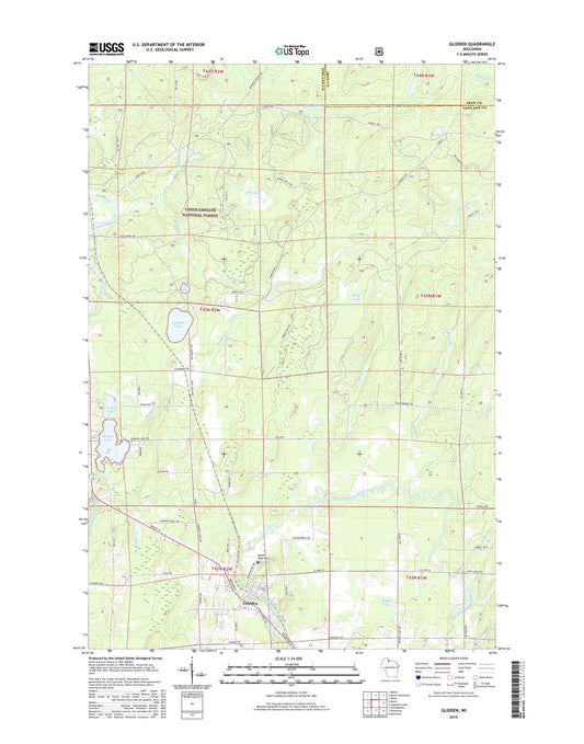 Glidden Wisconsin US Topo Map Image