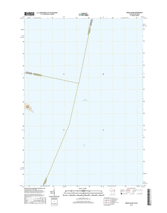Green Island Wisconsin US Topo Map Image