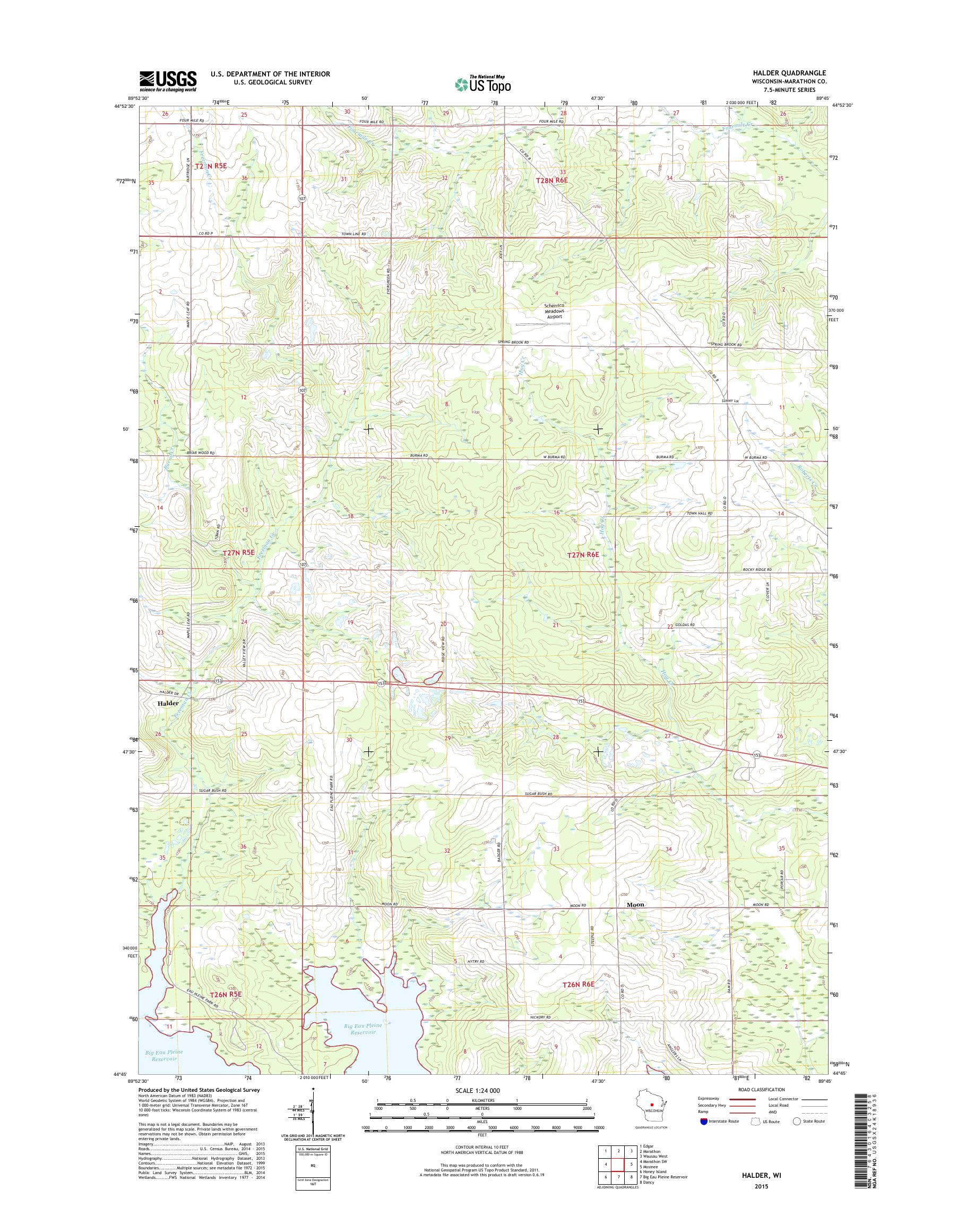 Halder Wisconsin US Topo Map – MyTopo Map Store