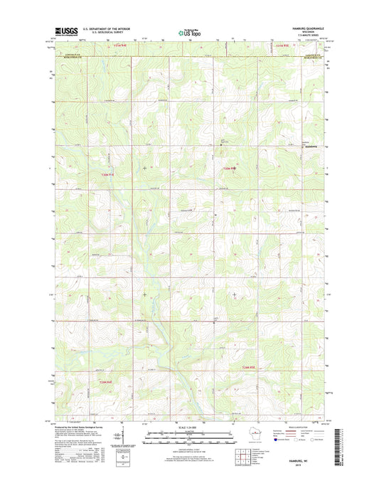 Hamburg Wisconsin US Topo Map Image