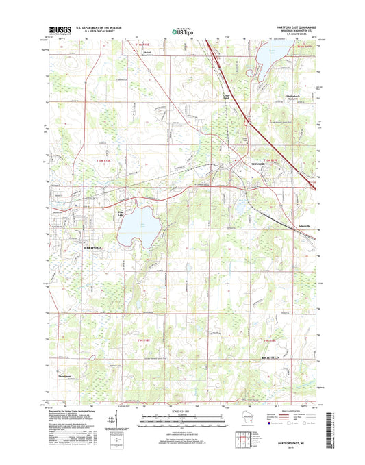 Hartford East Wisconsin US Topo Map Image