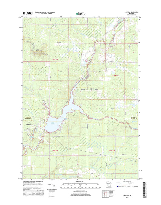 Hatfield Wisconsin US Topo Map Image