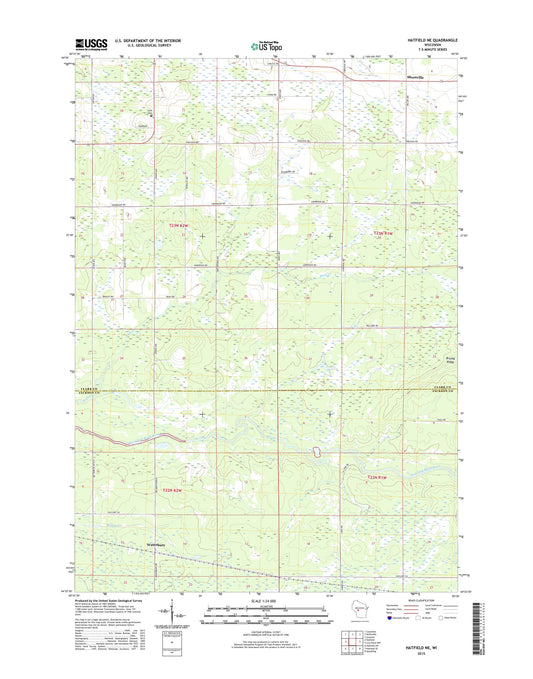 Hatfield NE Wisconsin US Topo Map Image