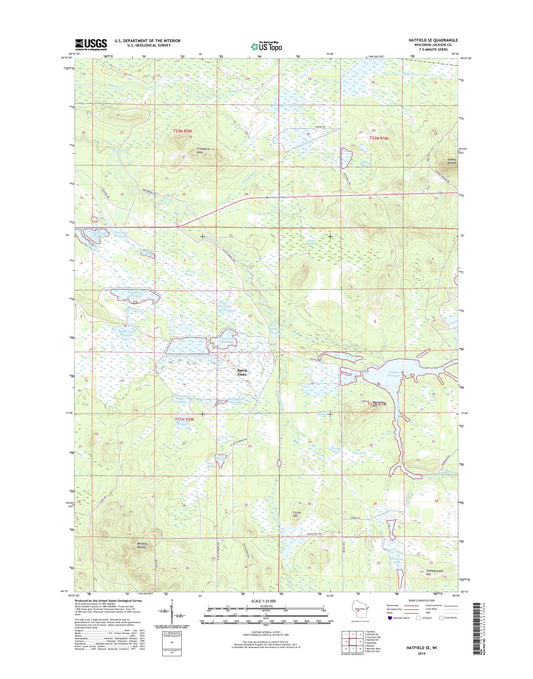Hatfield SE Wisconsin US Topo Map Image