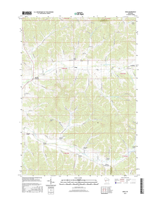 Hegg Wisconsin US Topo Map Image