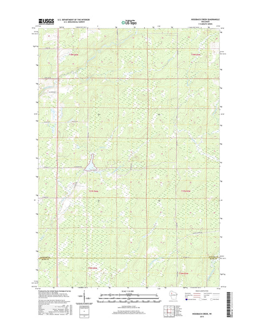 Hogsback Creek Wisconsin US Topo Map Image
