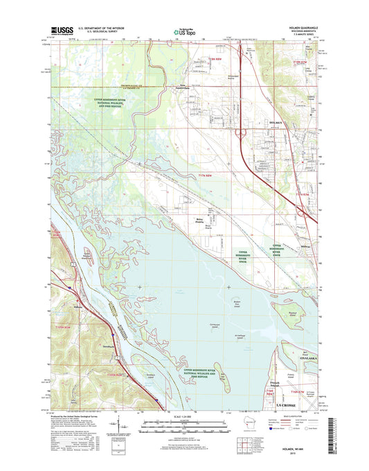 Holmen Wisconsin US Topo Map Image
