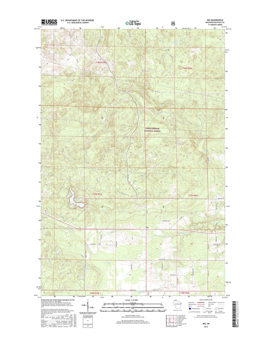 Ino Wisconsin US Topo Map Image