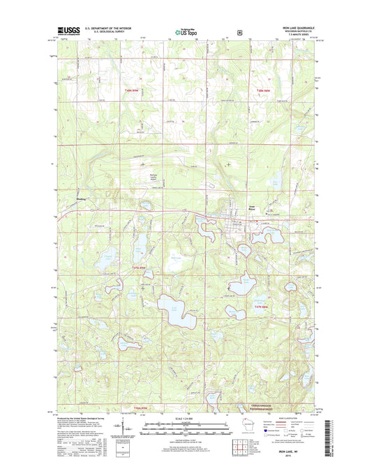 Iron Lake Wisconsin US Topo Map Image