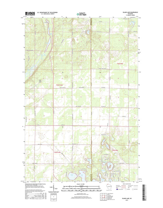 Island Lake Wisconsin US Topo Map Image