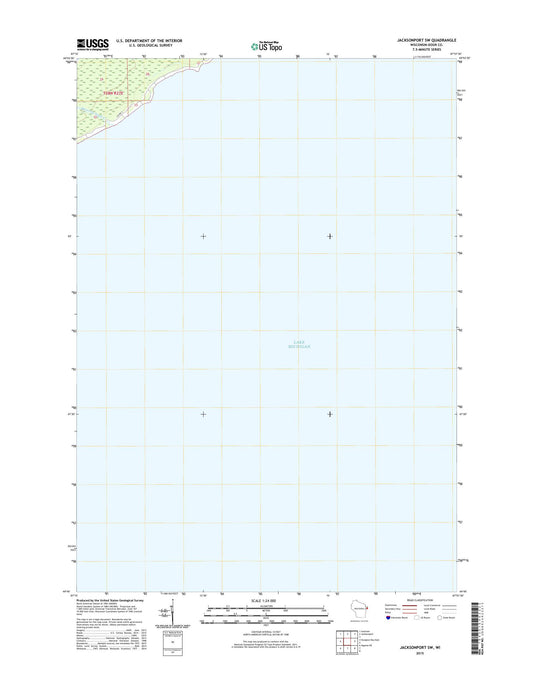 Jacksonport SW Wisconsin US Topo Map Image
