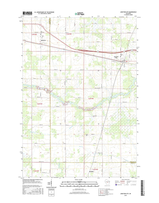 Junction City Wisconsin US Topo Map Image