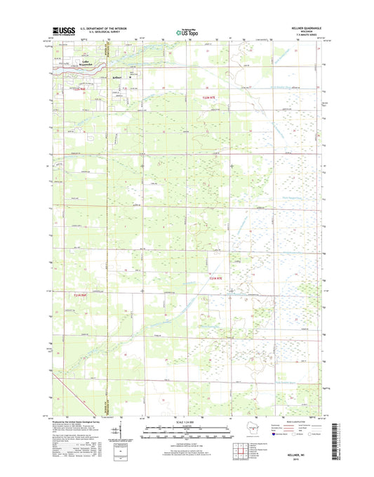 Kellner Wisconsin US Topo Map Image