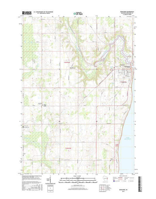 Kewaunee Wisconsin US Topo Map Image