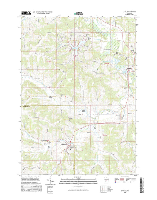 La Valle Wisconsin US Topo Map Image