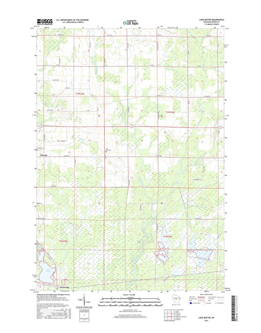 Lake Dexter Wisconsin US Topo Map Image