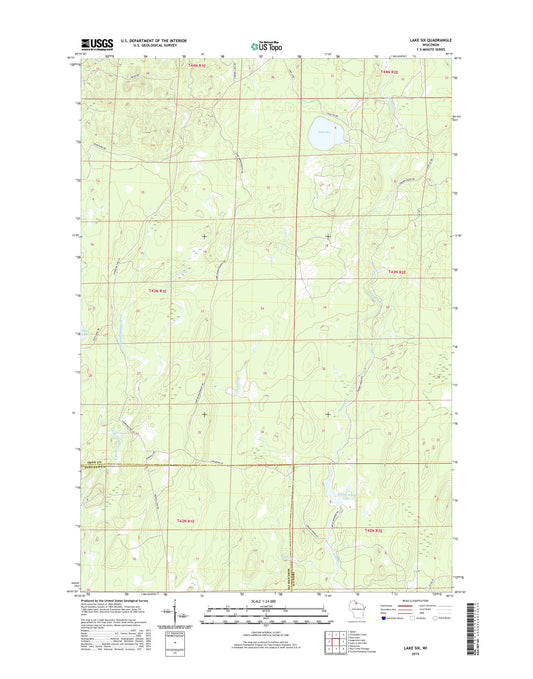 Lake Six Wisconsin US Topo Map Image