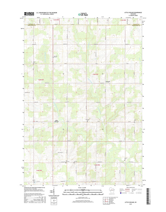 Little Chicago Wisconsin US Topo Map Image