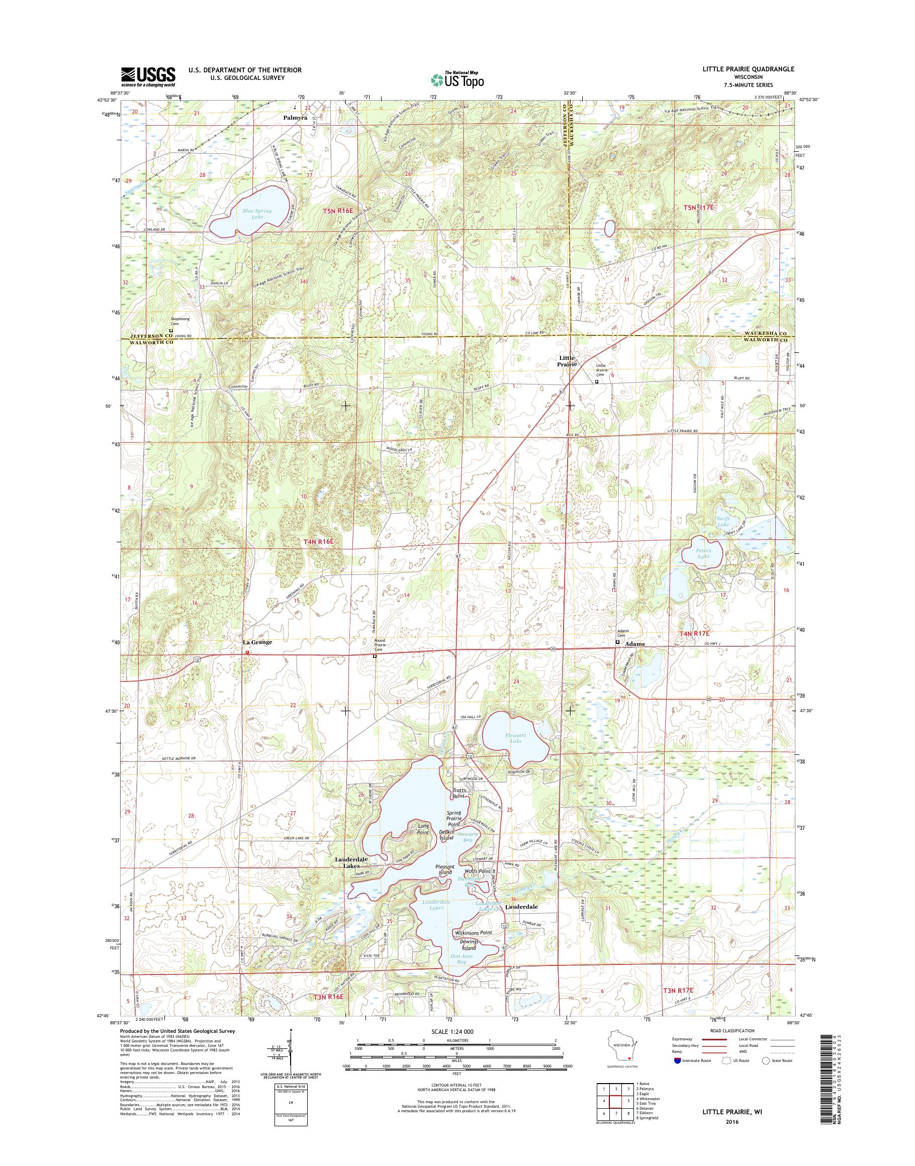 Little Prairie Wisconsin US Topo Map – MyTopo Map Store