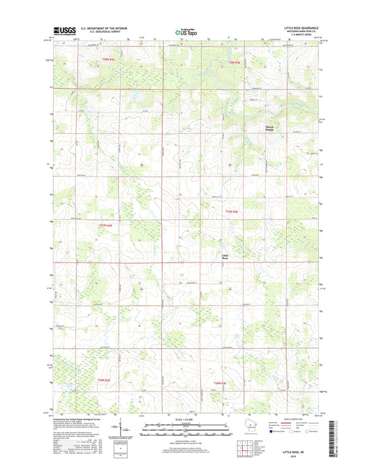 Little Rose Wisconsin US Topo Map Image