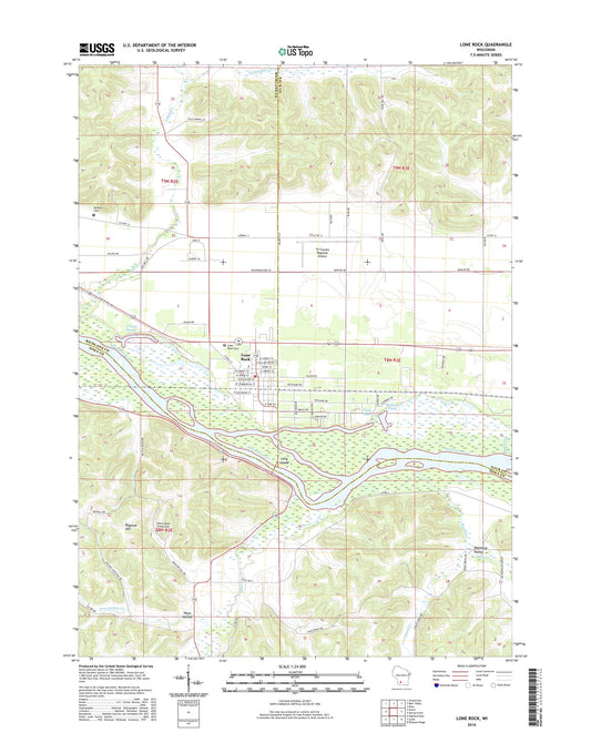 Lone Rock Wisconsin US Topo Map Image