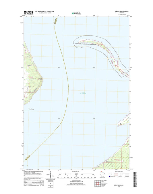 Long Island Wisconsin US Topo Map Image