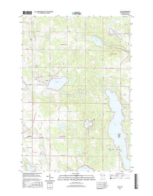 Luck Wisconsin US Topo Map Image