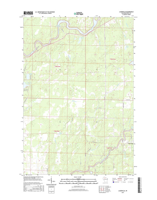 Lugerville Wisconsin US Topo Map Image