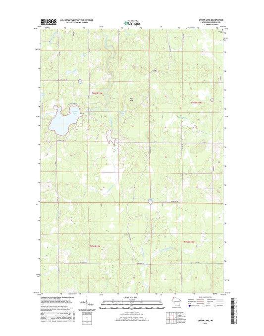 Lyman Lake Wisconsin US Topo Map Image