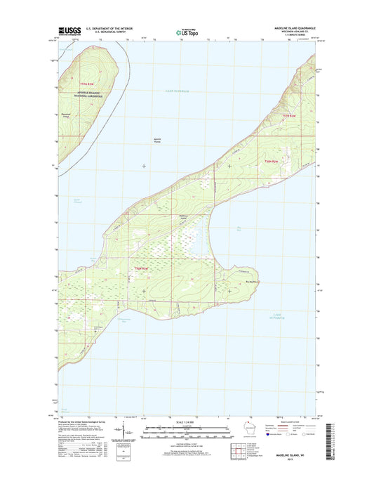 Madeline Island Wisconsin US Topo Map Image