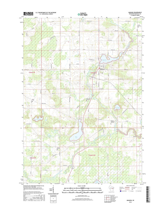 Manawa Wisconsin US Topo Map Image