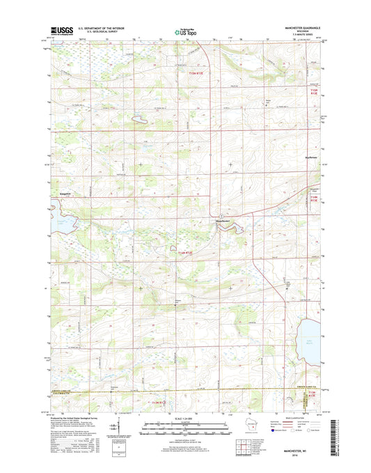 Manchester Wisconsin US Topo Map Image