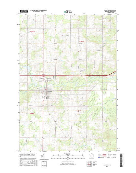 Marathon Wisconsin US Topo Map Image