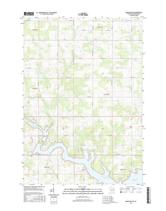Marathon SW Wisconsin US Topo Map Image