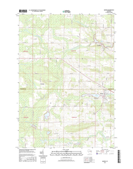 Marion Wisconsin US Topo Map Image