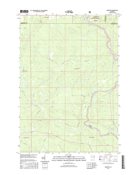Markton Wisconsin US Topo Map Image