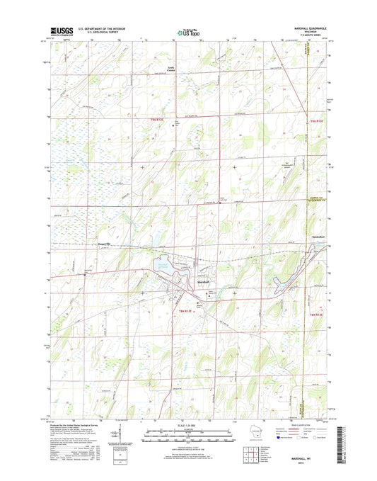 Marshall Wisconsin US Topo Map Image