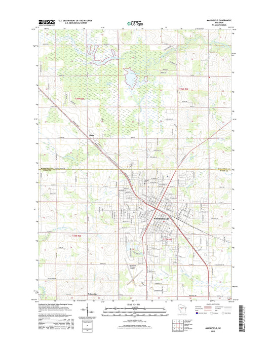 Marshfield Wisconsin US Topo Map Image