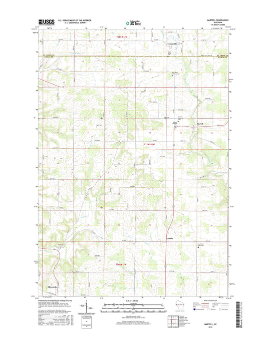 Martell Wisconsin US Topo Map Image