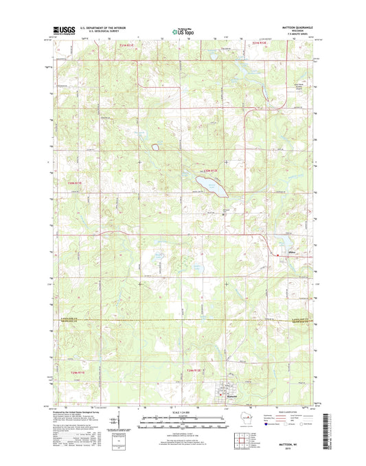 Mattoon Wisconsin US Topo Map Image