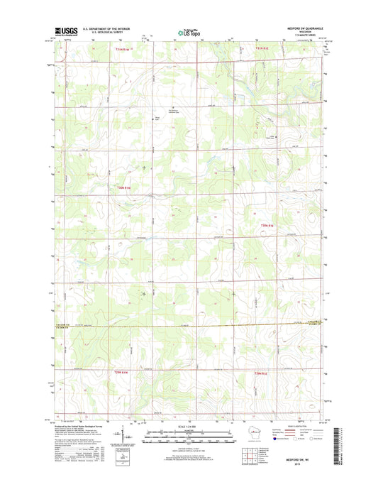 Medford SW Wisconsin US Topo Map Image