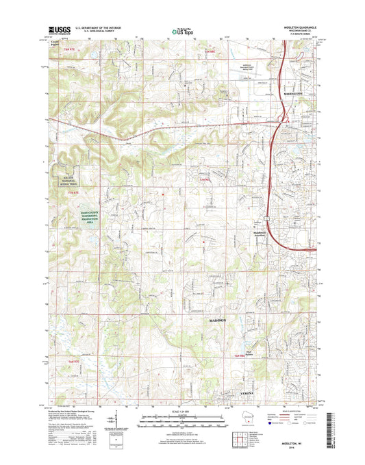 Middleton Wisconsin US Topo Map Image