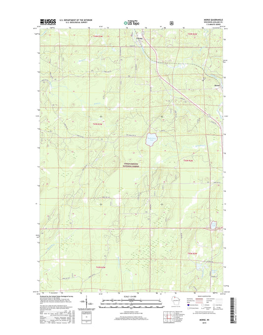 Morse Wisconsin US Topo Map Image